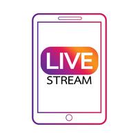 Live Streaming online sign vector design