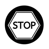 Icono de señal de stop vector