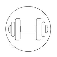 Dumbbell icon vector