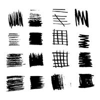 hand drawn brush stroke ink sketch line vector