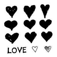 Heart hand draw icon design vector