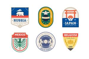 Equipo de fútbol del logo del país