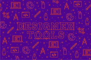 Designer tools icon pattern background vector