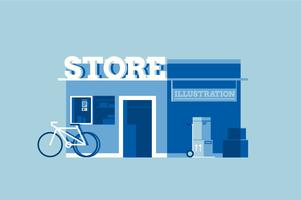 Ilustración de tienda de tienda minimalista vector