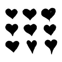 Heart hand draw icon design vector