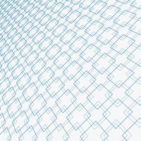 Abstract blue lines squares pattern overlapping perspective on white background. vector