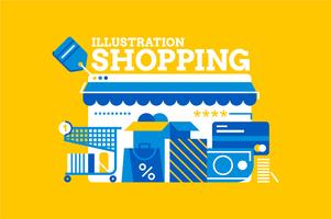 Shopping retail pattern element illustration vector