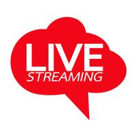 Live Streaming online sign vector design