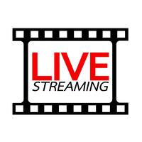 Live Streaming online sign vector design