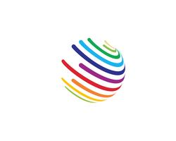 Colorful wire world logo icon - Vectors
