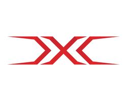 X carta Logo plantilla vector icono