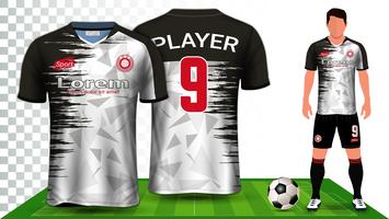 Soccer Jersey and Football Kit Presentation Mockup Template. vector