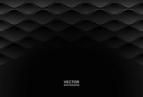 Extracto. Fondo, luz y sombra negros grabados en relieve forma geométrica. Vector. vector