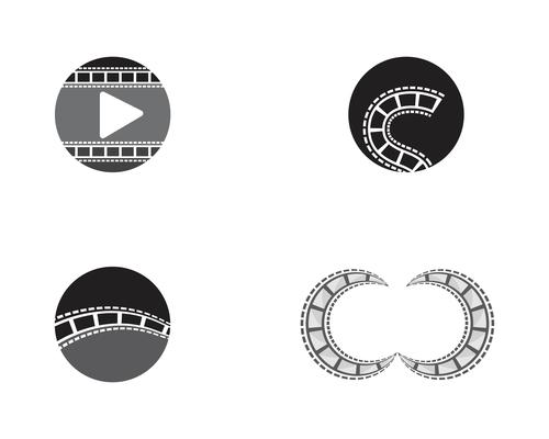 filmstrip vector template illustration designs