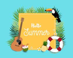 Beautiful Summer banner and poster card vector