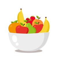 plato de frutas con frutas vector