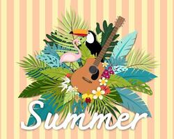 Beautiful Summer banner and poster card vector