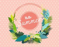 Beautiful Summer banner and poster card vector