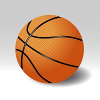 Realistic Basketball Isolated On Background Illustration vector