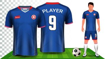 Soccer Jersey and Football Kit Presentation Mockup Template. vector