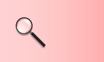 Realistic clean and colorful magnifying glass, vector illustration