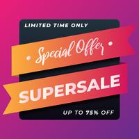 Super venta oferta especial banner diseño plantilla vector