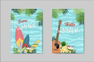 Beautiful Summer Card lettering card vector