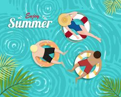 Beautiful Summer banner and poster card vector