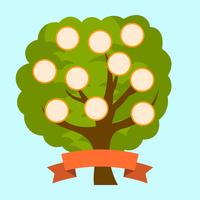 Flat Family Tree Vector Template