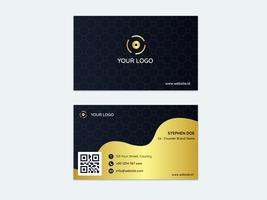 Golden Business Card With Pattern vector