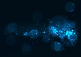 Abstract blue bokeh vector