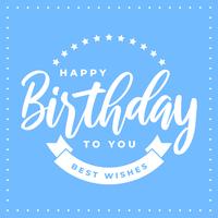 Happy Birthday Greeting Card Template vector