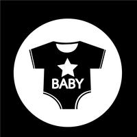 Baby clothing icon vector