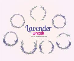 Lavender Wreath Vector 