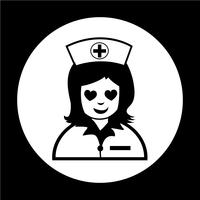 Icono de enfermera vector