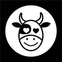 Icono de vaca vector