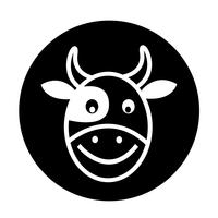 Icono de vaca vector