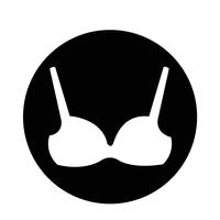 Ícono de Bikini de lencería de mujer. vector