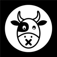 Icono de vaca vector