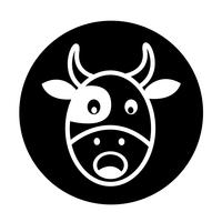 Icono de vaca vector