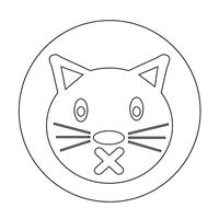 Icono de gato vector