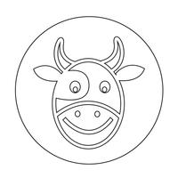 Icono de vaca vector