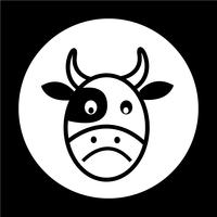 Icono de vaca vector