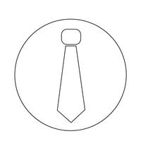 icono de corbata vector