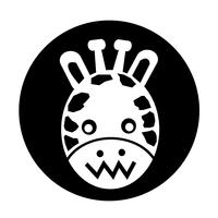 Icono de jirafa vector