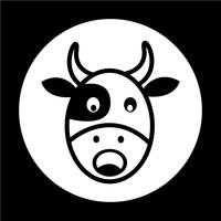 Icono de vaca vector