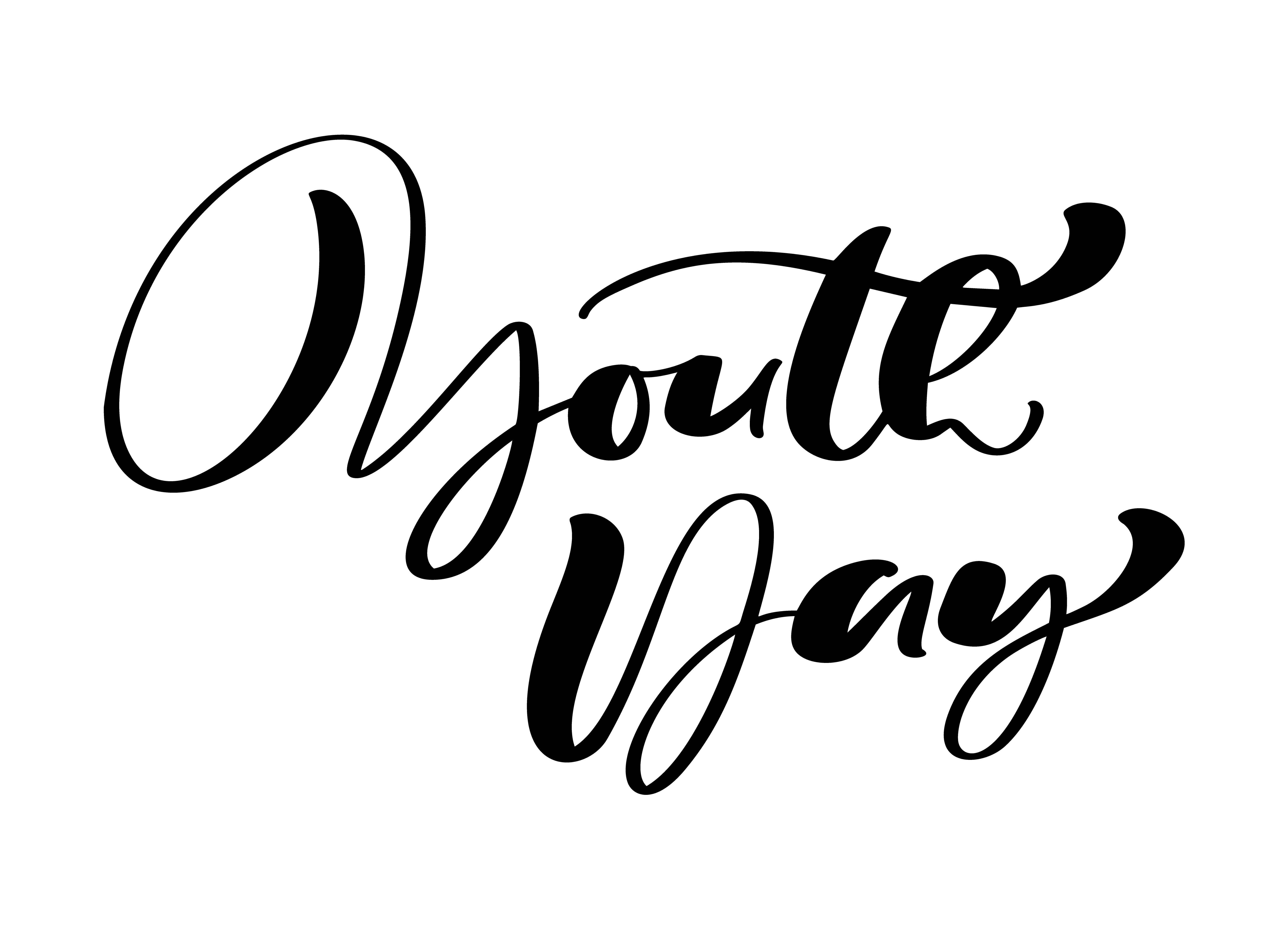 Youth Day Vector Calligraphy Lettering Phrase For International