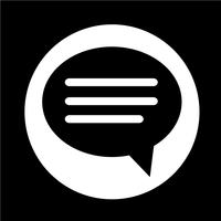 Speech bubble icon vector