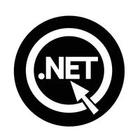 Domain dot net sign icon vector