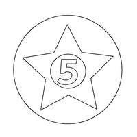 five star Hotel Icon vector